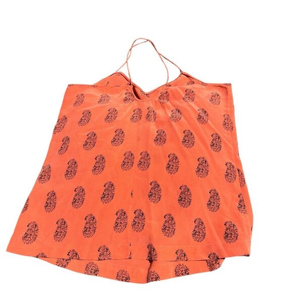 MADEWELL Orange Parsley Print Strapy Blouse Size XS - Picture 2 of 6
